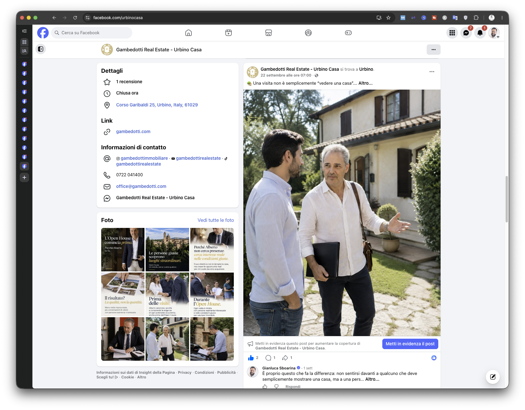 Facebook Gambedotti Real Estate — schermata 4 di 9