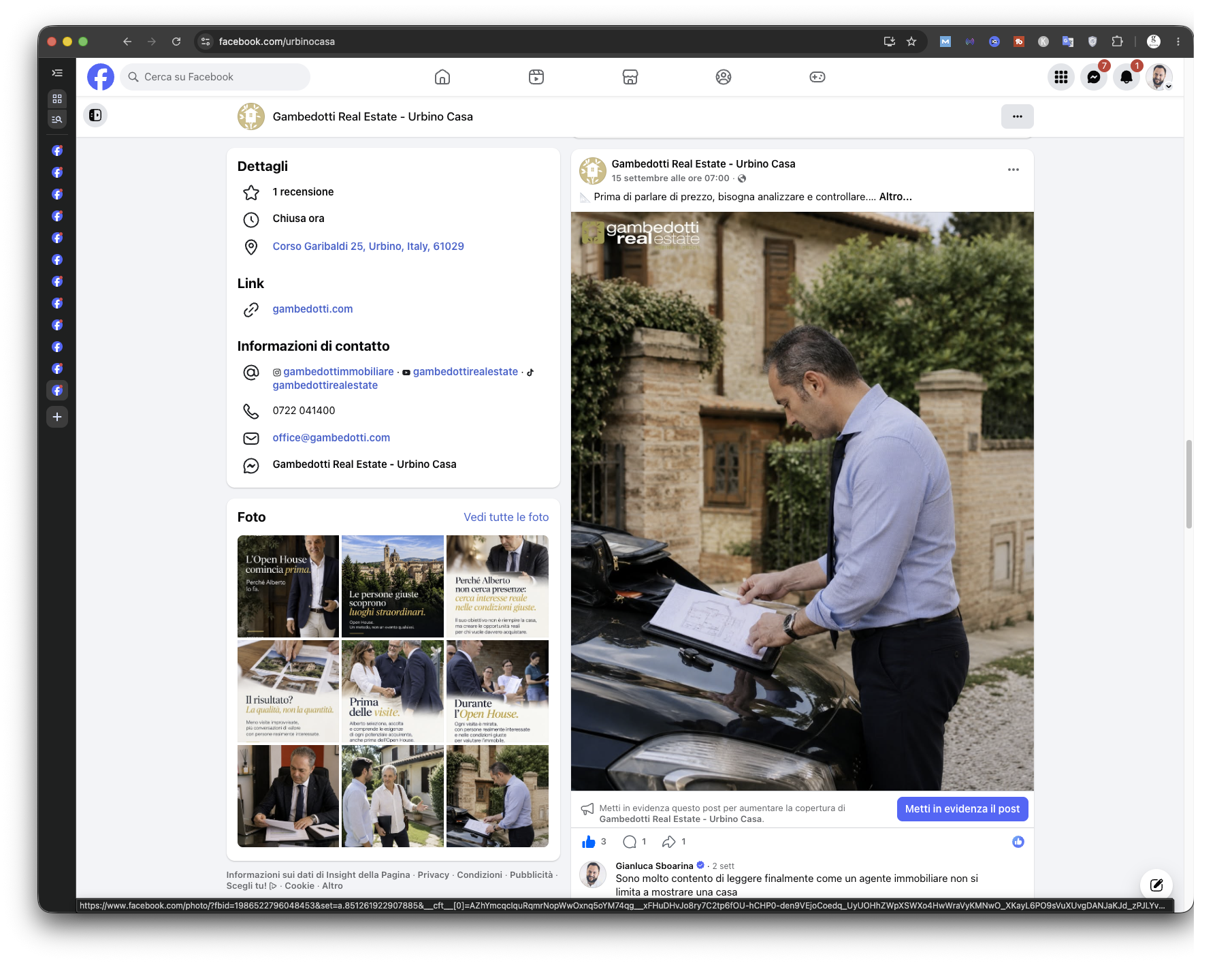 Facebook Gambedotti Real Estate — schermata 5 di 9