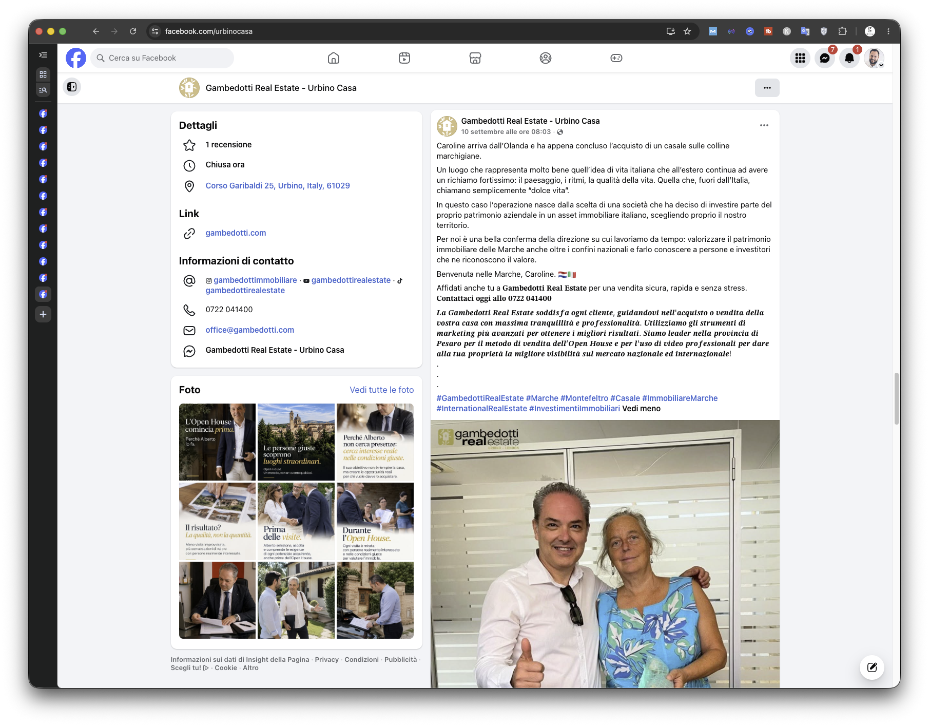 Facebook Gambedotti Real Estate — schermata 6 di 9