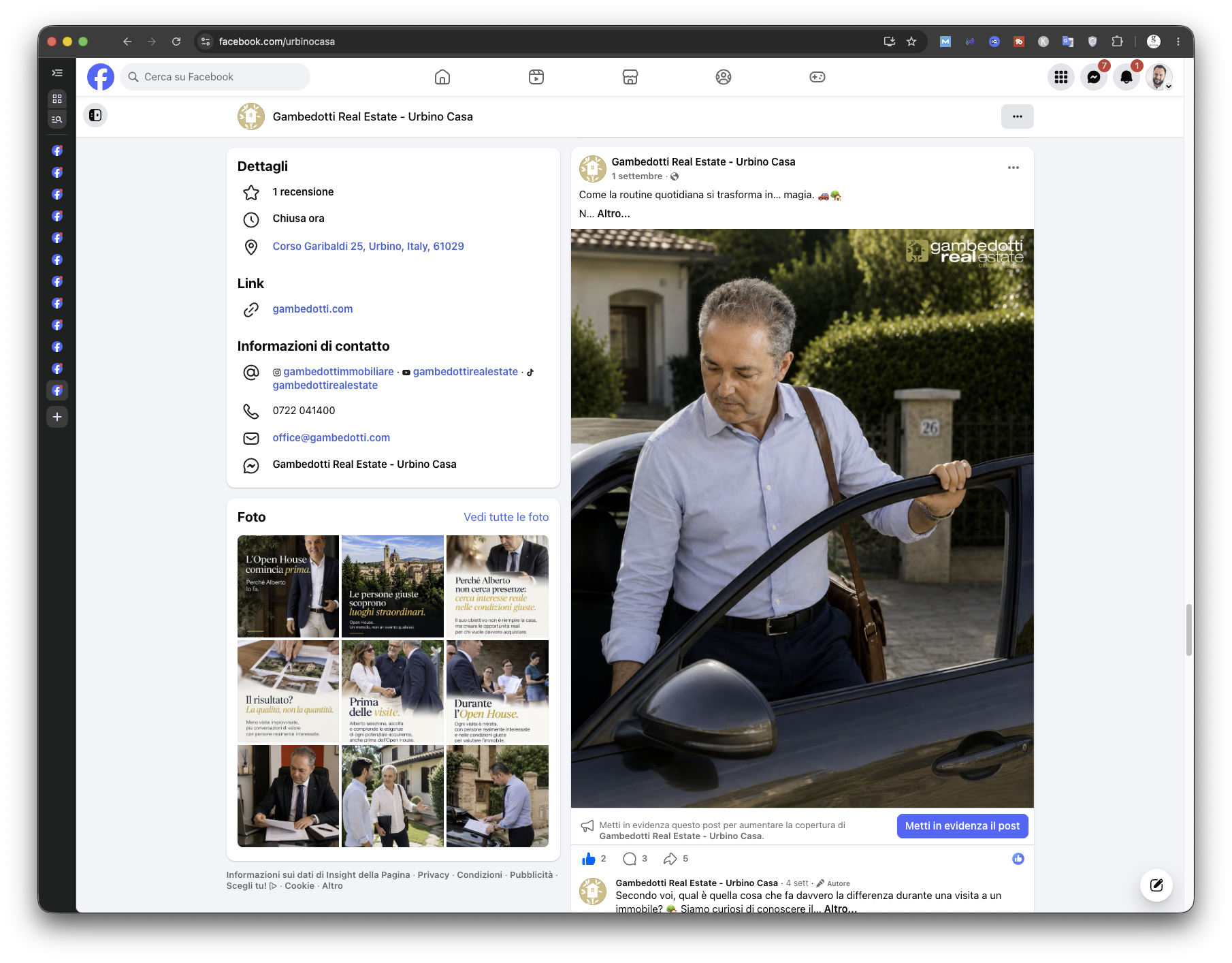 Facebook Gambedotti Real Estate — schermata 8 di 9